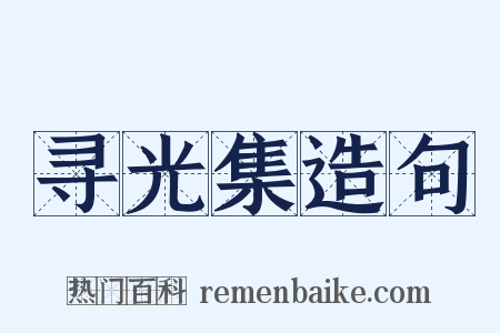 寻光集造句是什么意思的图片